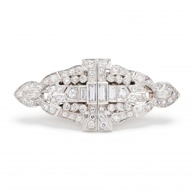 art-deco-platinum-and-diamond-double-clip-brooch