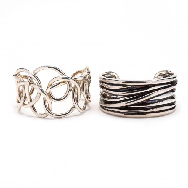 two-sterling-silver-cuff-bracelets
