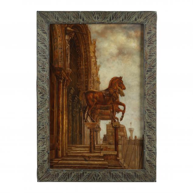 maitland-smith-painting-of-an-continental-equestrian-monument