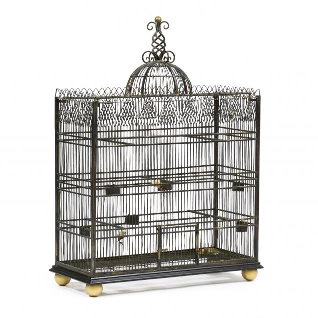 maitland-smith-large-victorian-style-wrought-iron-birdcage