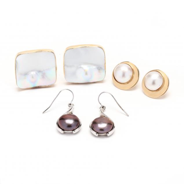 three-pairs-of-pearl-earrings
