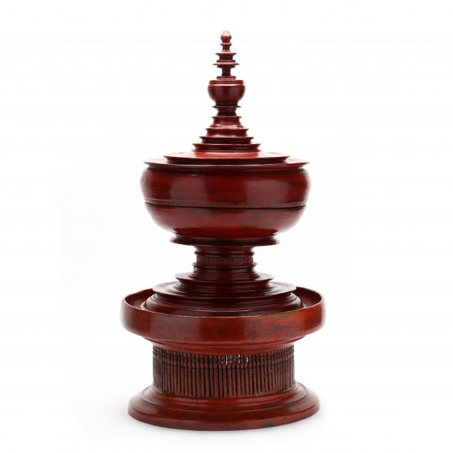 a-burmese-red-lacquered-stupa-offering-vessel
