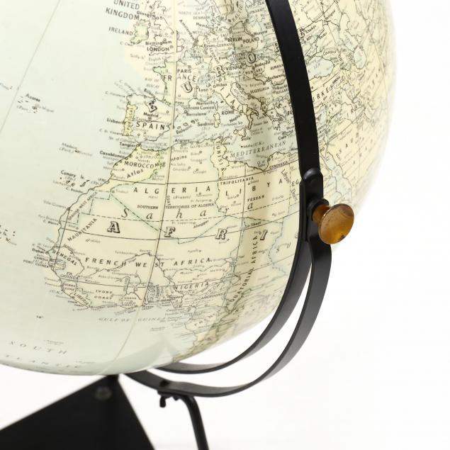 C.S. Hammond & Co., Mid-Century Inflatable Globe on Stand