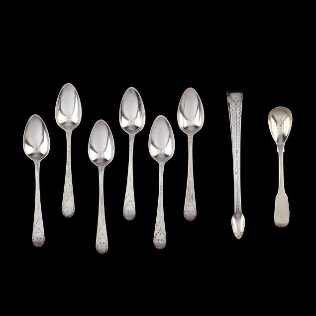 a-grouping-of-eight-george-iii-silver-flatware-items
