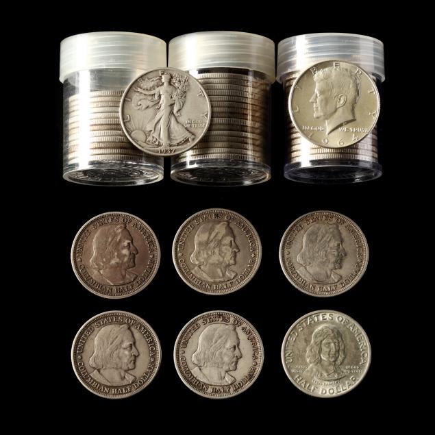 mixed-grouping-of-silver-half-dollars