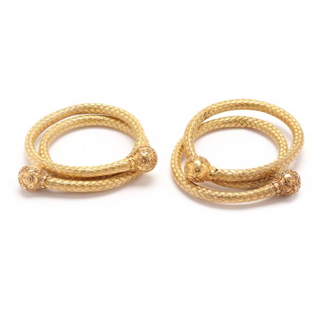 pair-of-braided-wrap-gold-bracelets