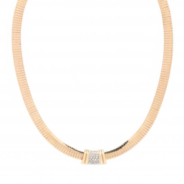 gold-omega-necklace-with-diamond-slide