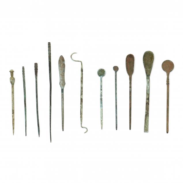eleven-11-roman-bronze-implements-mostly-medical