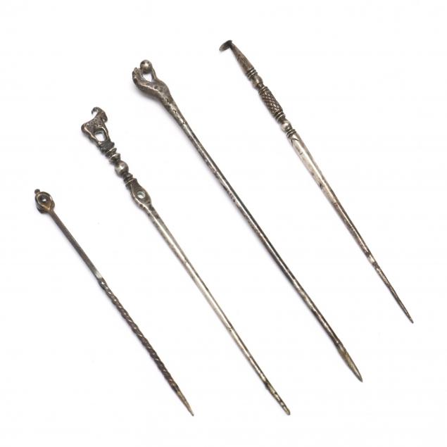 roman-byzantine-style-group-of-four-silver-pins