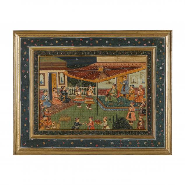 an-indian-painting-of-mughal-court-scene