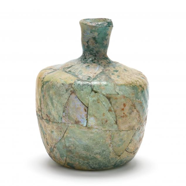 large-roman-style-glass-bottle-reconstructed-from-large-fragments