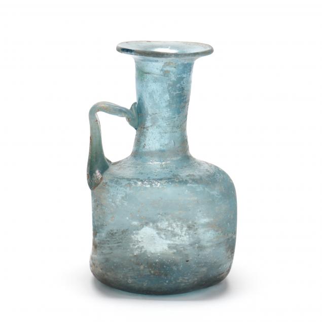 roman-style-one-handled-blue-glass-bottle