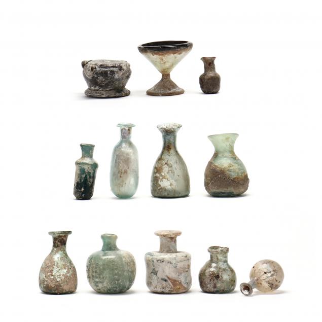 twelve-small-roman-and-byzantine-style-glass-objects