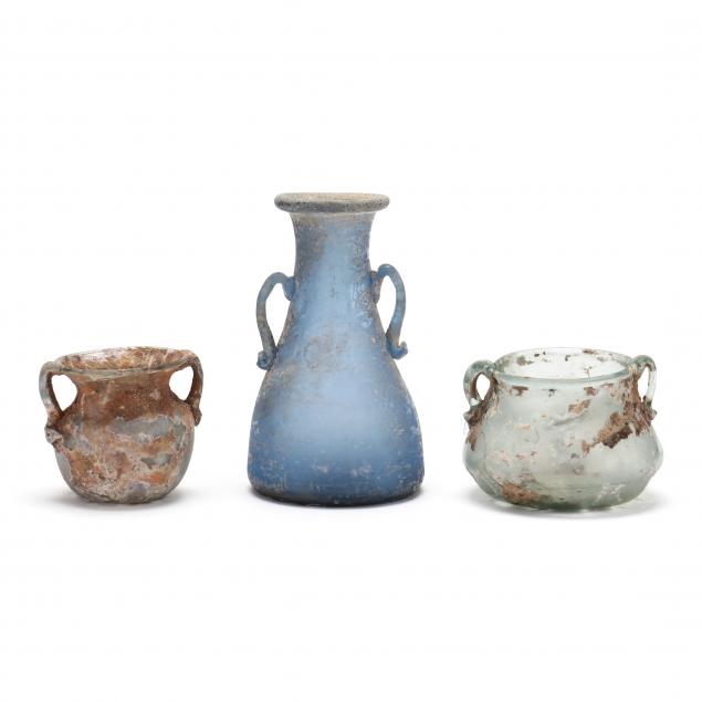 three-roman-style-two-handled-glass-vessels