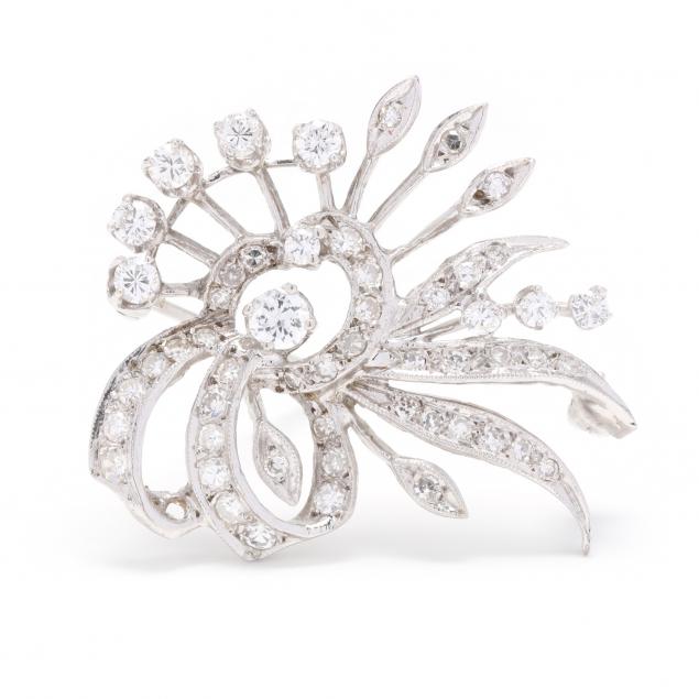 white-gold-and-diamond-spray-brooch