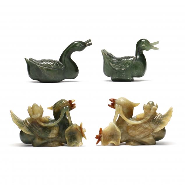 two-pairs-of-chinese-carved-hardstone-ducks