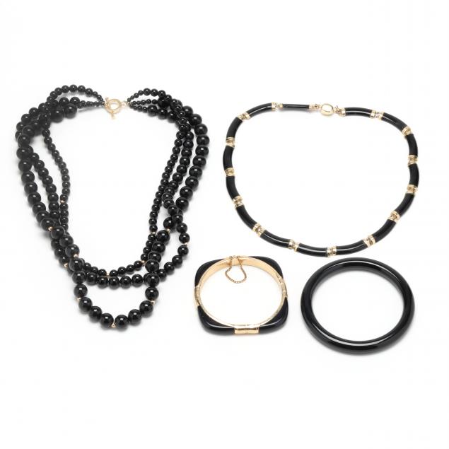 group-of-black-onyx-jewelry-items