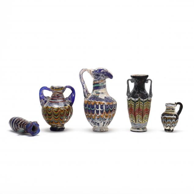 five-phoenician-style-core-glass-vessels