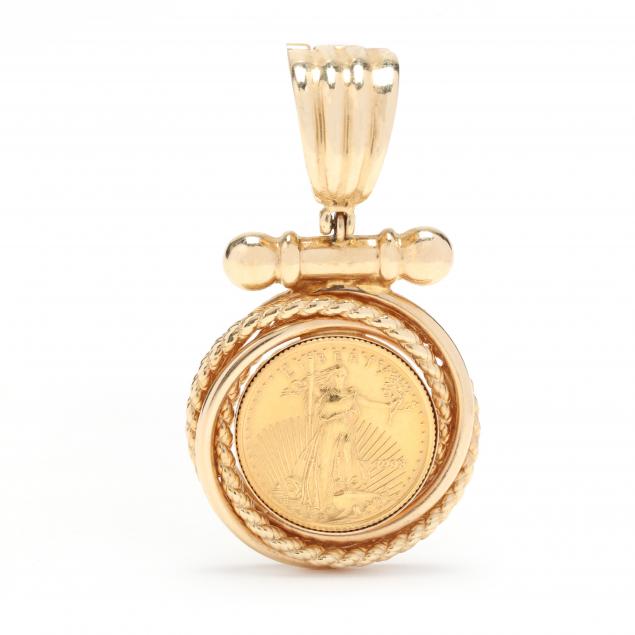 gold-enhancer-pendant-with-1998-5-one-tenth-ounce-american-eagle-gold-coin