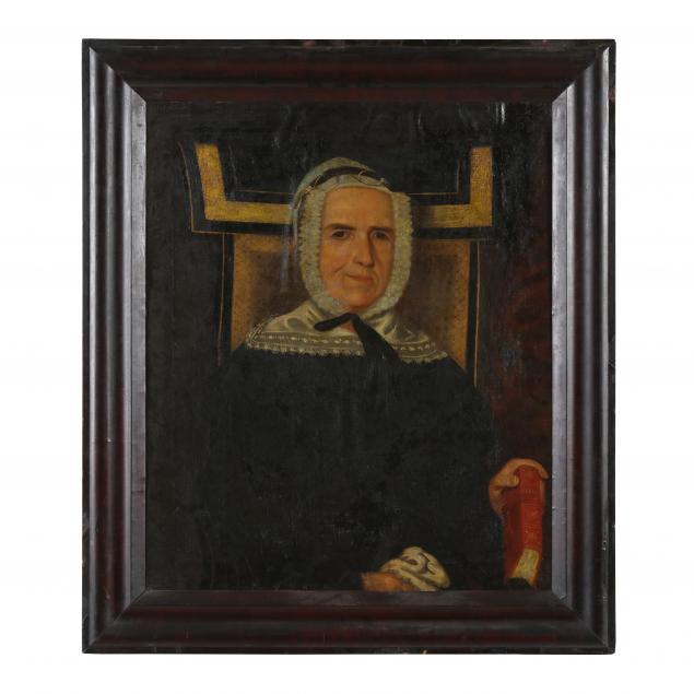 american-school-circa-1830-portrait-of-a-woman-with-bible