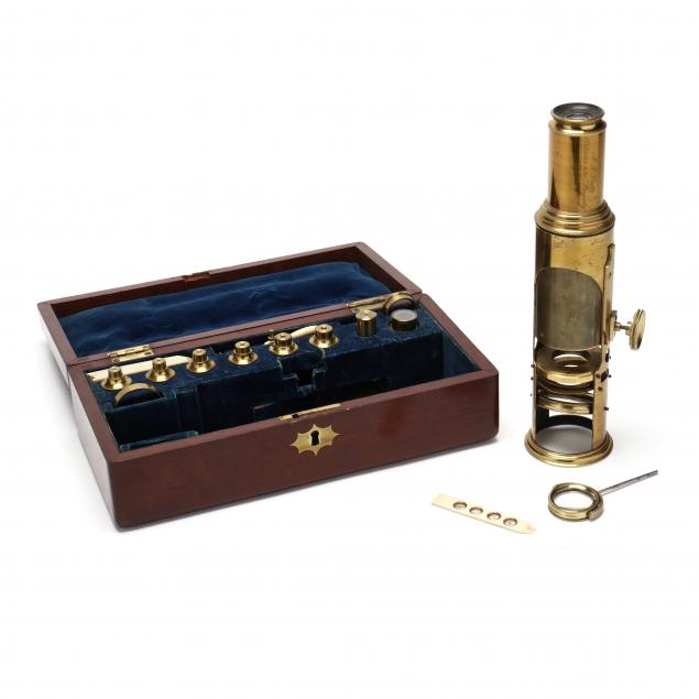 john-priston-cutts-british-1787-1858-antique-cased-brass-barrel-microscope