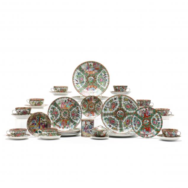 a-collection-of-chinese-export-porcelain-rose-medallion-dinnerware