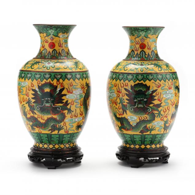 a-pair-of-chinese-yellow-ground-cloisonne-vases-with-dragons