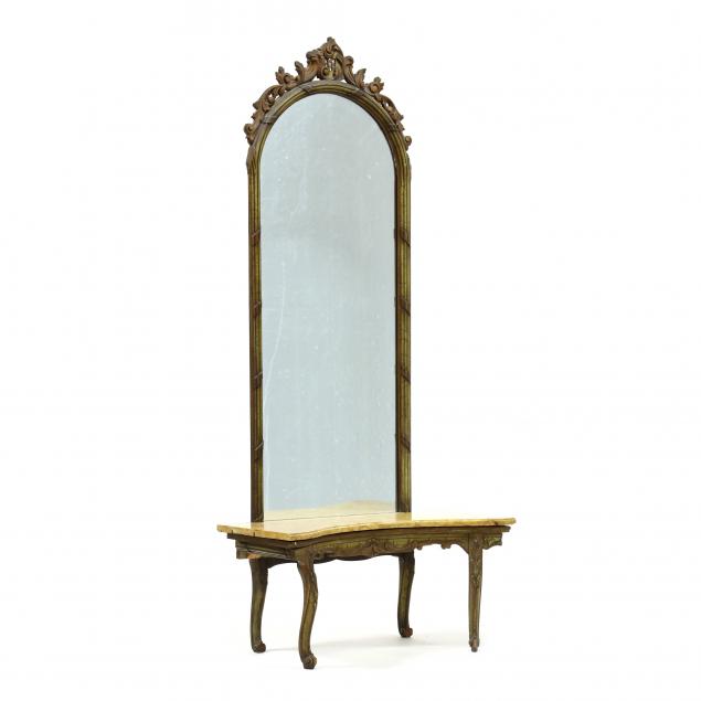 italian-rococo-style-painted-wood-and-marble-pier-mirror
