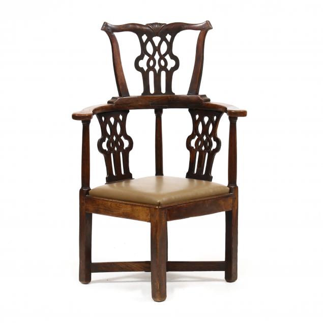 english-chippendale-oak-corner-chair