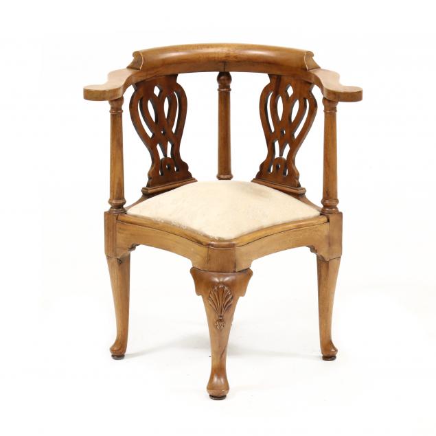 chippendale-style-mahogany-child-s-corner-chair
