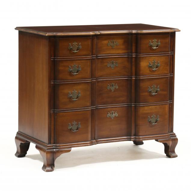 kindel-chippendale-style-mahogany-block-front-chest-of-drawers