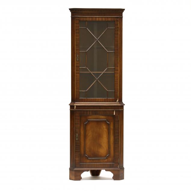 chippendale-style-diminutive-mahogany-corner-cupboard