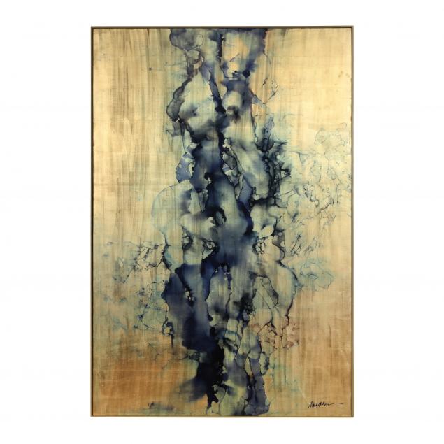 carol-benson-cobb-american-blue-abstract-gold-leaf