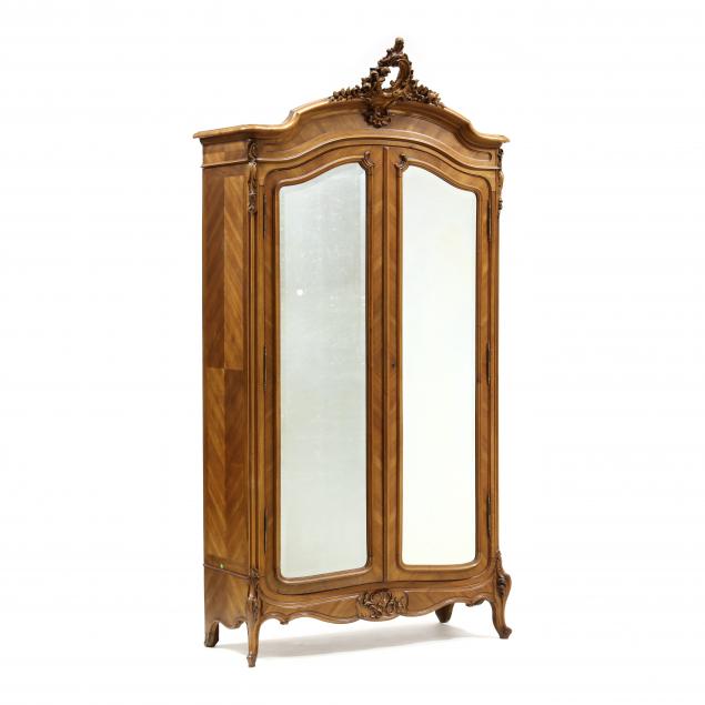 french-rococo-style-mirrored-mahogany-armoire
