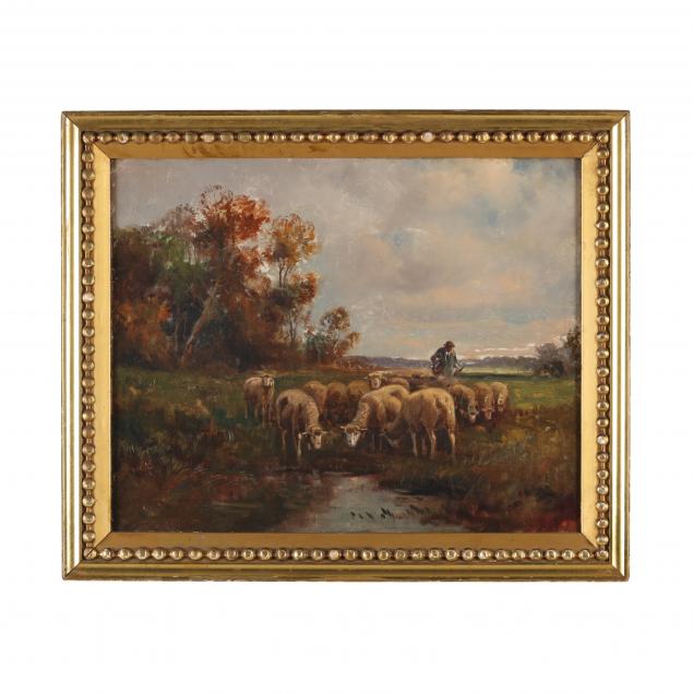 dutch-school-19th-century-shepherd-and-flock-grazing