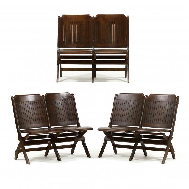 heywood-wakefield-three-folding-theater-chairs