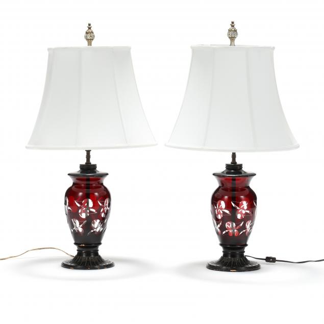 pair-of-ruby-cut-to-clear-table-lamps