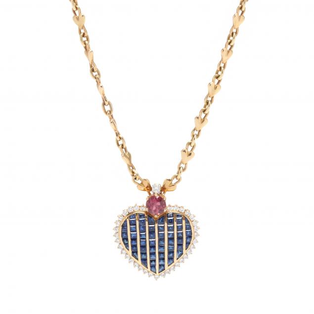 gold-and-gem-set-heart-motif-necklace