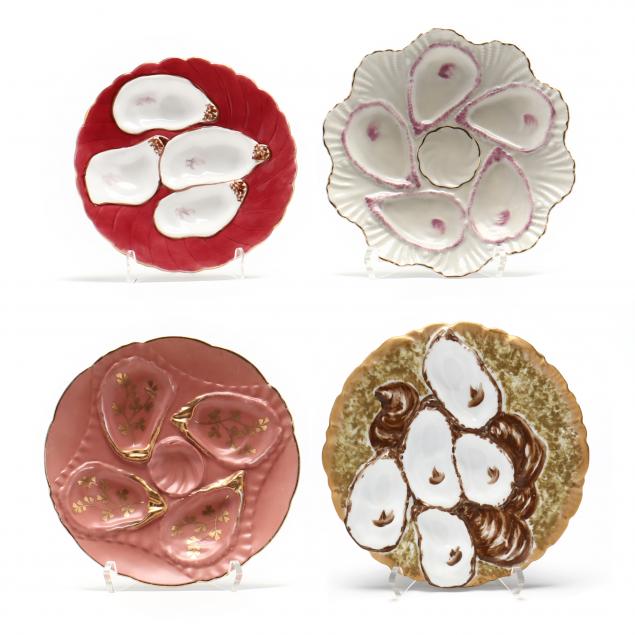 four-vintage-oyster-plates