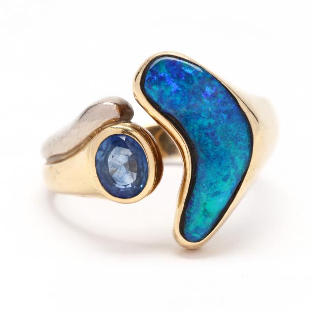 bi-color-gold-sapphire-and-opal-ring