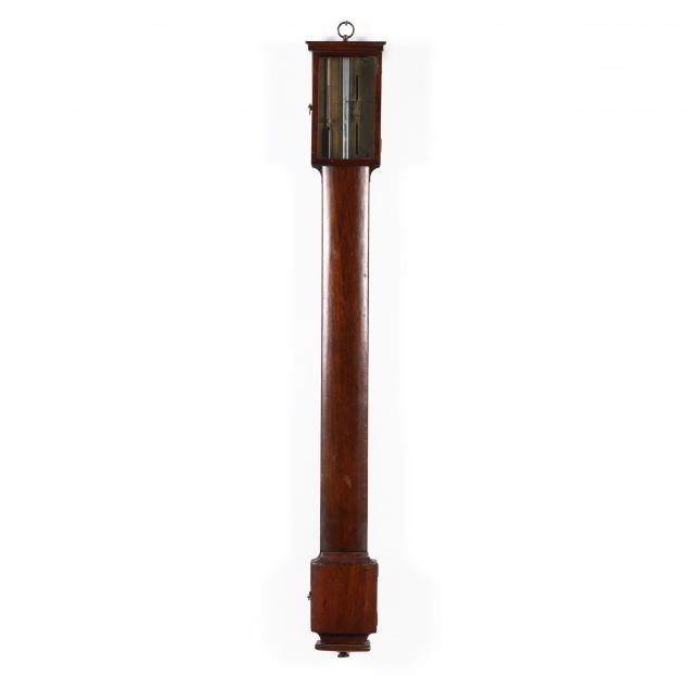 antique-english-mahogany-bow-front-stick-barometer