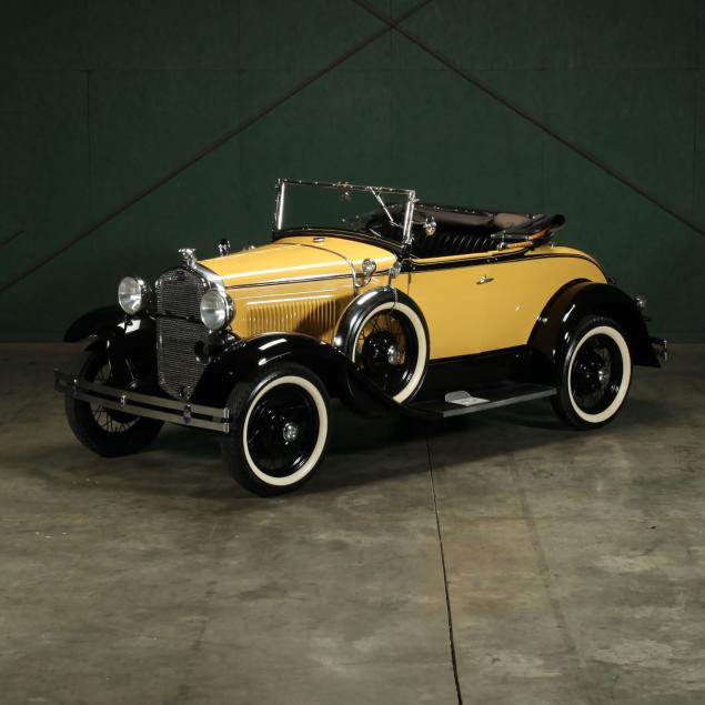 1930 Ford Model A rumble-seat roadster in restored condition