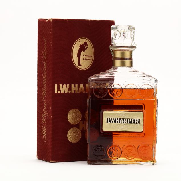 i-w-harper-bourbon-whiskey-in-glass-decanter
