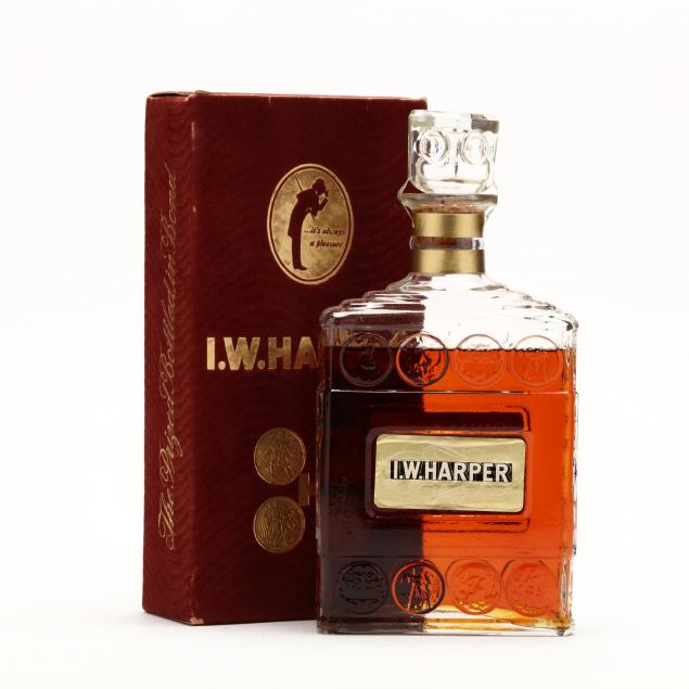 i-w-harper-bourbon-whiskey-in-glass-decanter