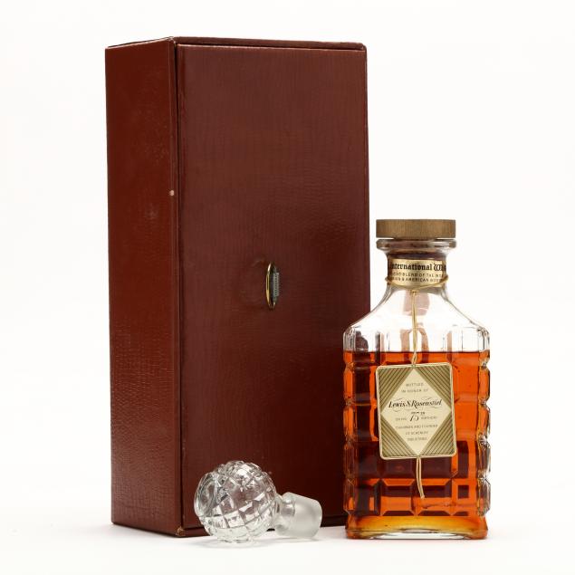 schenley-whisky-in-lewis-s-rosenstiel-75th-birthday-commemorative-glass-decanter