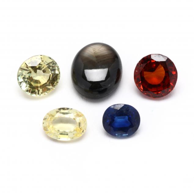 group-of-five-loose-gemstones