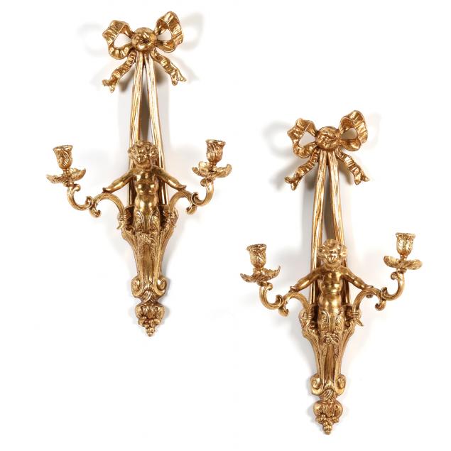 pair-of-ormolu-putti-two-light-wall-sconces