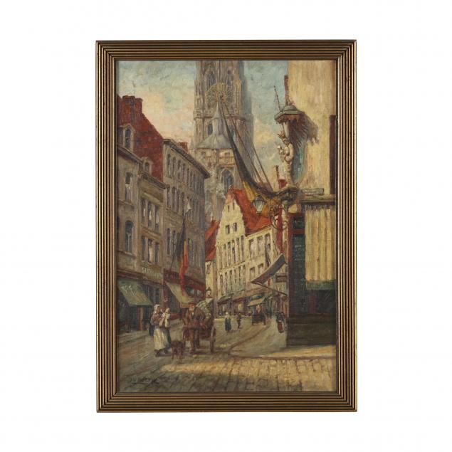 j-w-recht-belgian-19th-20th-century-i-oude-koornmarkt-antwerp-i
