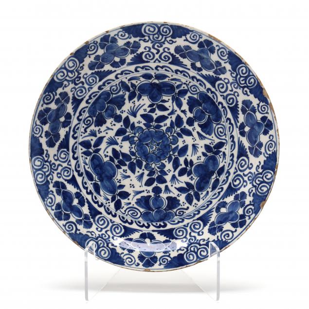 dutch-delft-blue-and-white-floral-charger