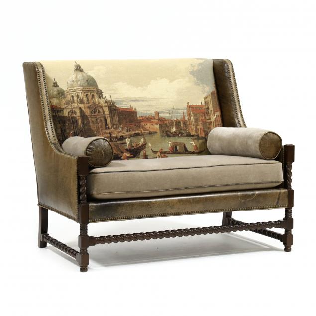 william-and-mary-style-upholstered-settee
